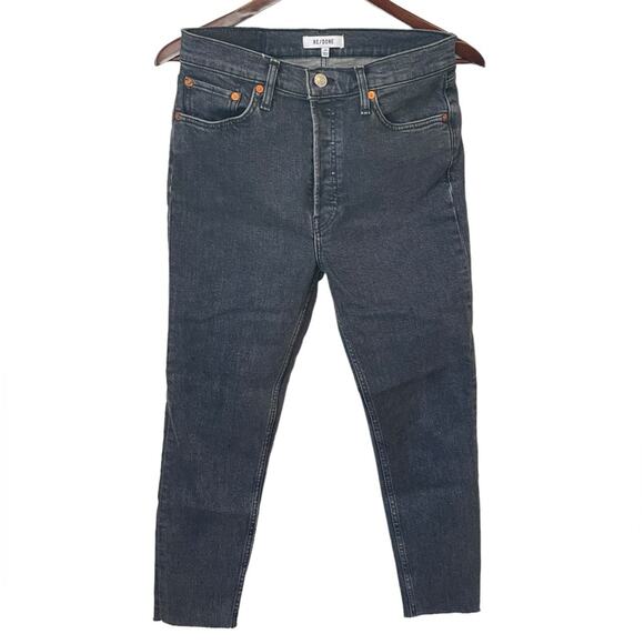 Re/Done Black Ankle & Cropped Jeans - Picture 2 of 16